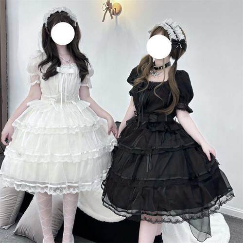 大码lolita连衣裙胖mm洛丽塔短袖甜美夏季花嫁op裙子200斤公主裙
