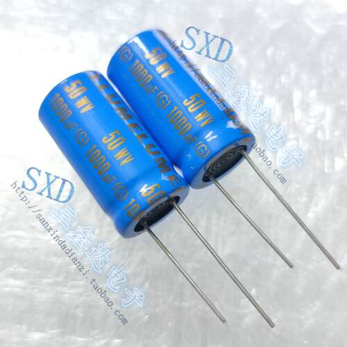 50V1000UF 1000UF50V蓝袍原装ELUM无极NP音频分频电容16*30