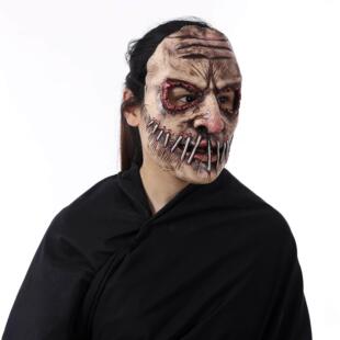 Nail Halloween Big Mouth Prop万圣节大嘴钉子面具乳胶头套 Mask