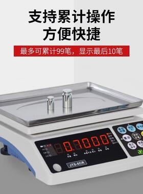 厦门钰恒电子秤高精度工业用JTS-CR计重电子称30kg1g台秤