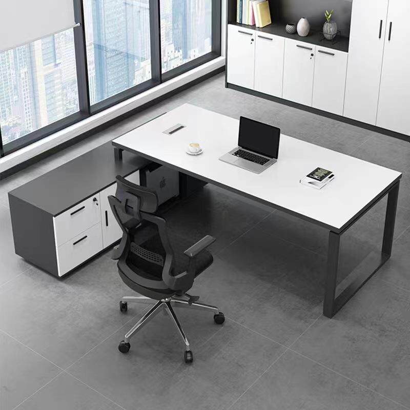 老板桌总桌经理主管大班办公桌椅子组合办裁公00120室单人桌台电