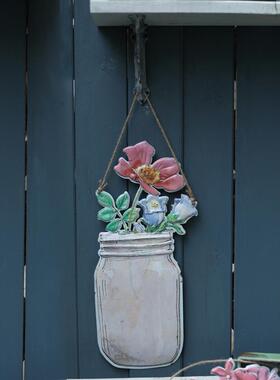 复古做吊牌花园花瓶旧造型饰F768S65J牌厨房装便挂签留言牌门牌挂