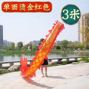 舞龙彩带健身龙广场舞手甩龙身中老年人耍龙头道具运动表演中国龙