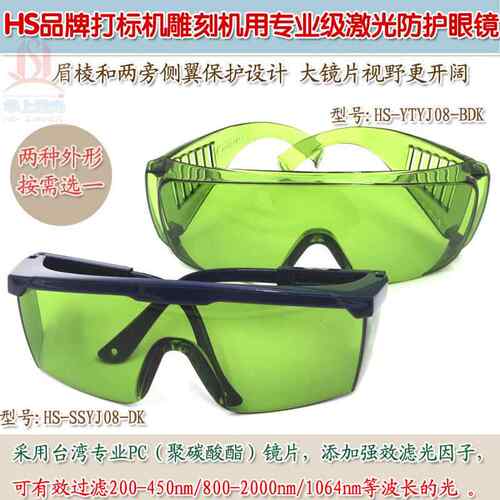1064nm美容仪激光打标机雕刻机用护目镜防护眼镜焊接切割机防护罩