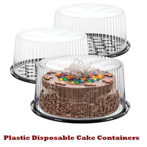 Plastic Disposable Cake Containers Carriers Cake Boxes