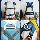 插全带全身高空作业防坠落全缓冲安包户580外保险带速五点式 双钩