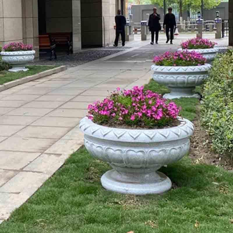 玻璃钢花盆室外特大号仿石花钵欧式别墅小区盆景装饰户外景观花坛