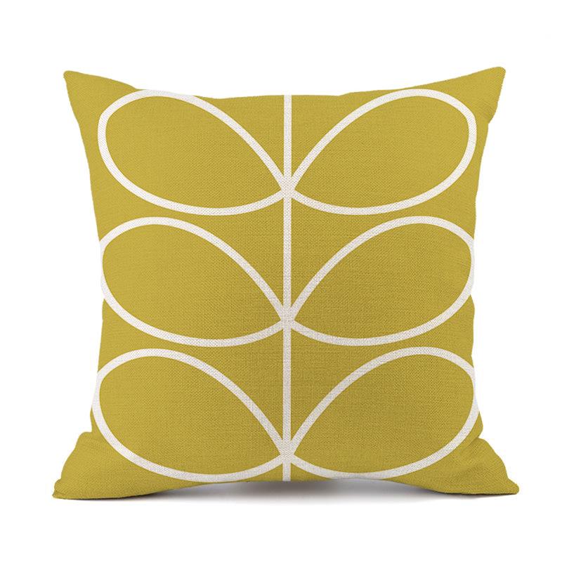 厂家直销亚麻个性印花田园几何抱枕沙发靠枕汽车靠垫靠背