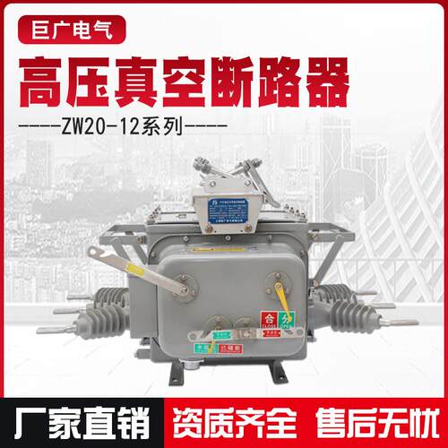 巨广ZW20-12/630-25kA高压真空断路器10kv看门狗柱上开关智能开关