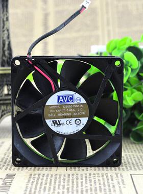 AVC 8015 0.48A 8CM/厘米 双滚珠 2线大风量机箱风扇 DS08015B12M