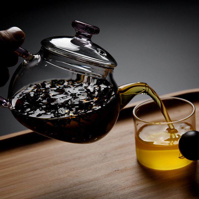 耐热全玻璃茶壶功夫茶具小号泡茶壶家用煮茶器过滤防爆花茶烧水壶