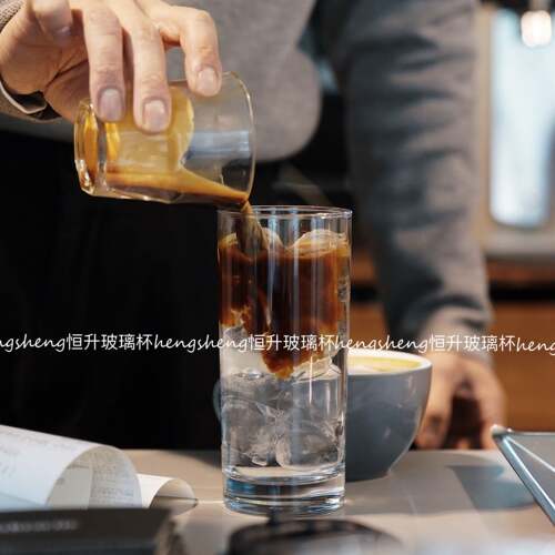 美式咖啡杯耐热简约直身牛奶杯气泡水杯玻璃杯冰摩卡焦糖拿铁杯