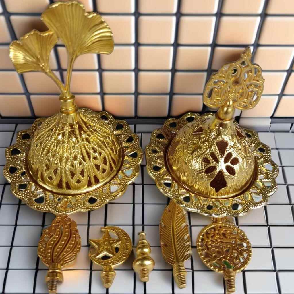 【源头厂家】跨境金色镂空中东阿拉伯小香炉金属香薰炉塔香檀香炉