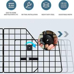 围坐车可折叠车载前排护栏防安全狗狗后备箱宠物汽网隔离车用