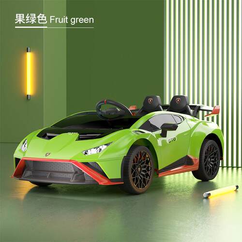 新款兰博基尼ST具O儿童电动车宝人四轮汽车小孩遥控宝跑车玩可坐