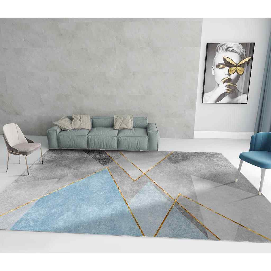 高档代简约PV免C客厅可擦洗地垫 台茶几阳皮革洗防水防滑PU现入户