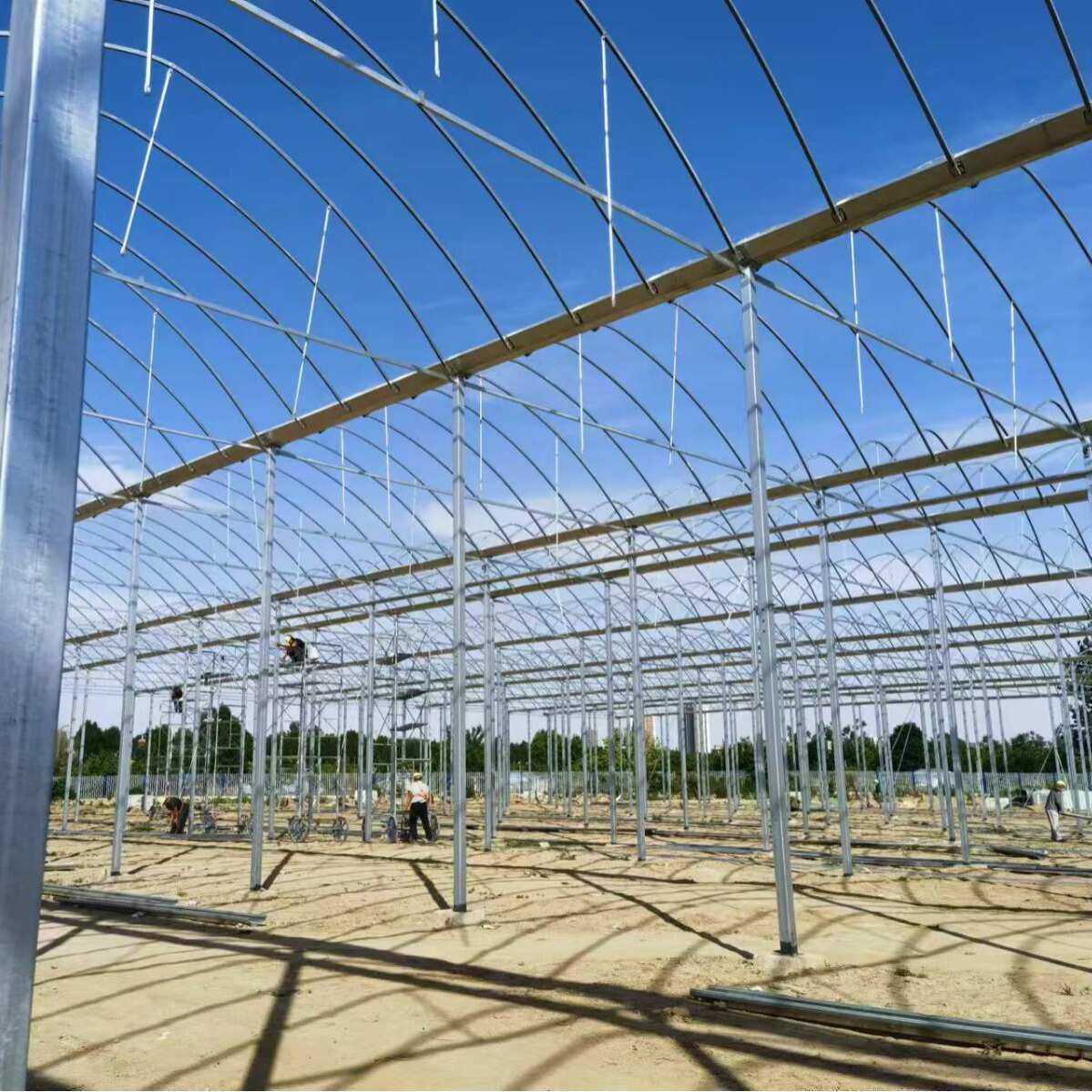 薄膜连栋温室大棚厂厂  双拱双膜新式保温棚生产加工蔬菜种植棚,农机/农具/农膜,温室大棚支架,淘宝优惠券,粉丝福利购,淘宝优惠卷