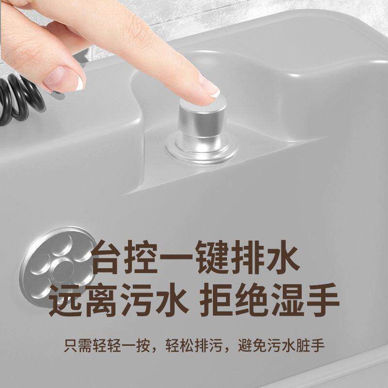 拖把池阳台卫生间塑料洗地盆家用户外墩布池大号落地式可移动水