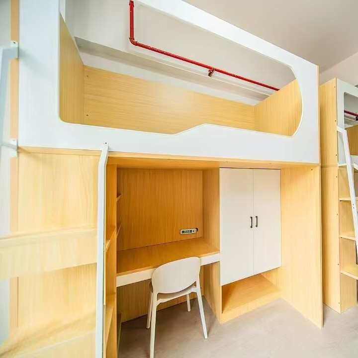 上床床床下人学生宿舍上高架复式公寓空成组合员工桌小户型床下床
