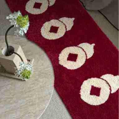 葫芦（福禄来财）迎福新中式国风限定簇绒家用地毯地垫高级设计感,居家布艺,家用脚垫,淘宝优惠券,粉丝福利购,淘宝优惠卷