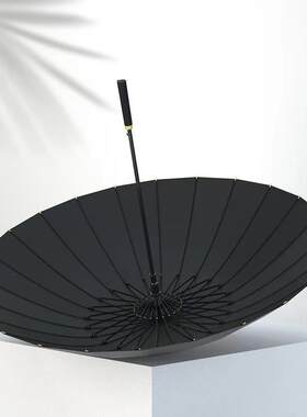 24骨雨伞 长柄大男号直杆伞复古礼278广品印字告伞商务士上伞虞雨