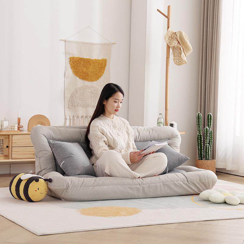 懒人沙发沙发榻榻米折叠单人可爱卧室迷你成人拆洗小户型双人舒适