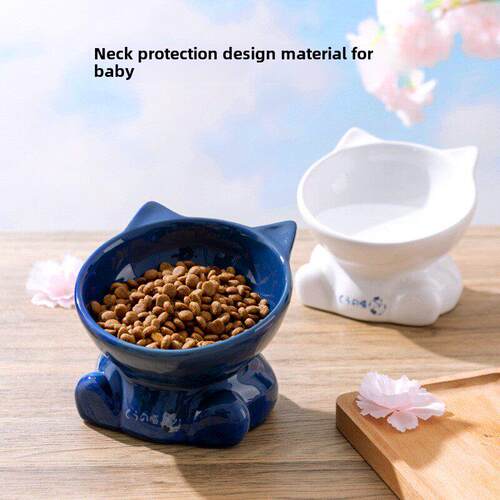 新型猫头碗，中小型宠物狗喂养碗，高腿颈椎保护狗食碗，水碗