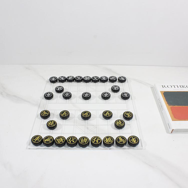 现代简约创意中国象棋摆件办公室书桌装饰品茶室客厅软装饰品摆件