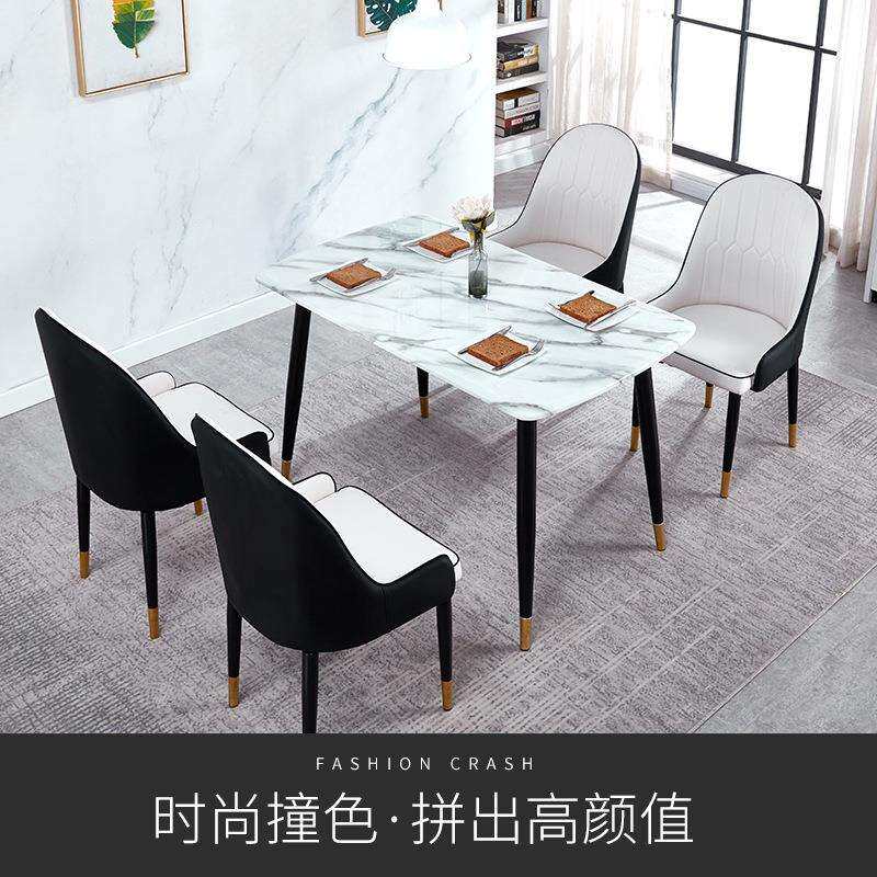 现代简约大理石餐桌小户型长方形家用网红北欧餐桌