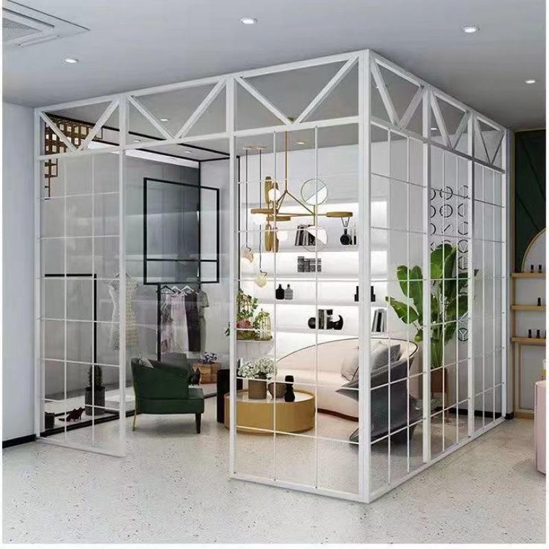 铁艺隔断屏风装饰客厅室办公室关玄隔断墙AOE家用卧挂窗帘隔分墙