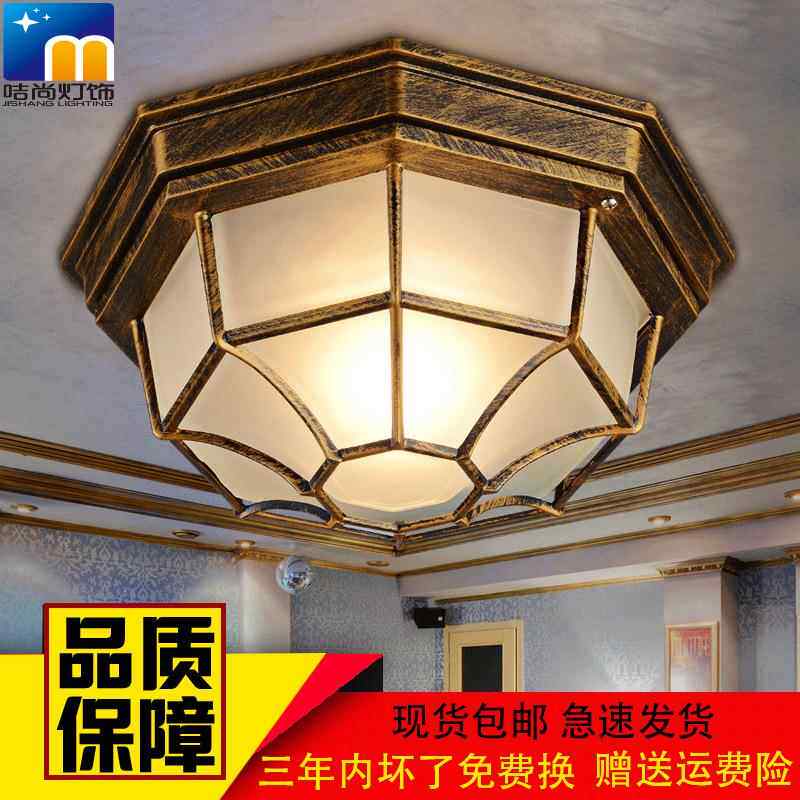 室外阳台入户门口过走廊吸道顶灯欧复户外防见描述古水防潮八角式