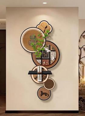 C-045中古风廊玄饰XEV关装画水培绿植S入户正对门走过道挂画玄关