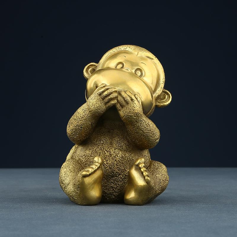 铜四不猴摆件工品子PCO十二生肖猴铜猴艺摆件厅家居客装饰品家居