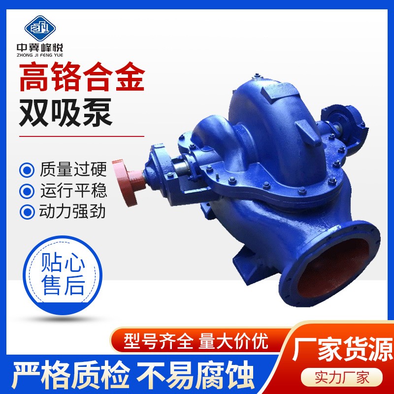 SSH单级双吸泵高扬程中开泵工业排水排涝40SH灌溉循环清水离心泵 - 实物图