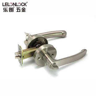 乐朗锌合金室内门静音三杆锁多色可选卫生间通道门锁带钥匙门锁
