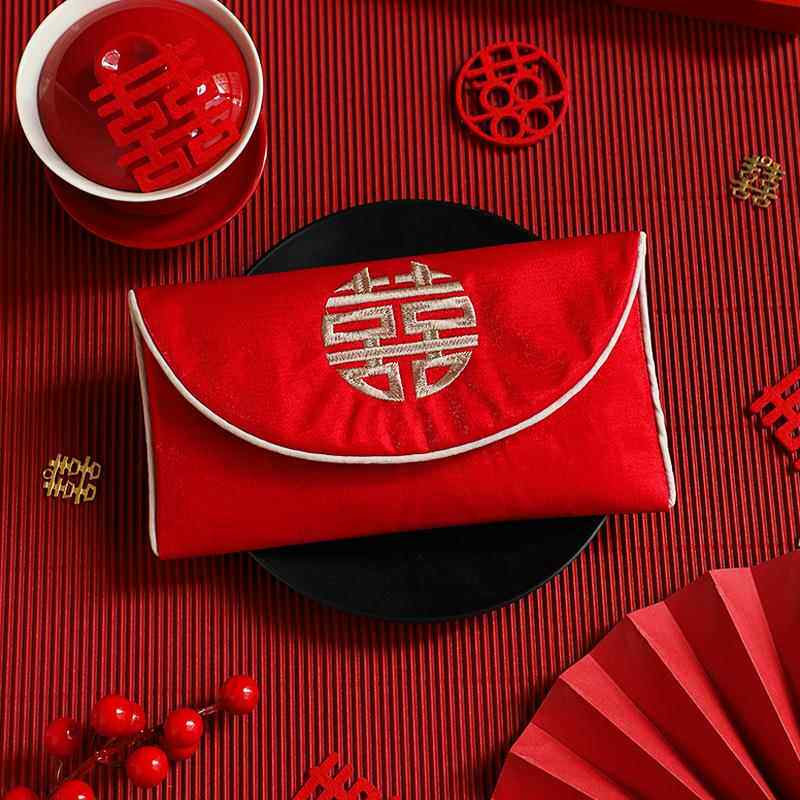 2026结婚专用万元红包袋大号布袋婚礼敬茶改口利是封订婚钱袋