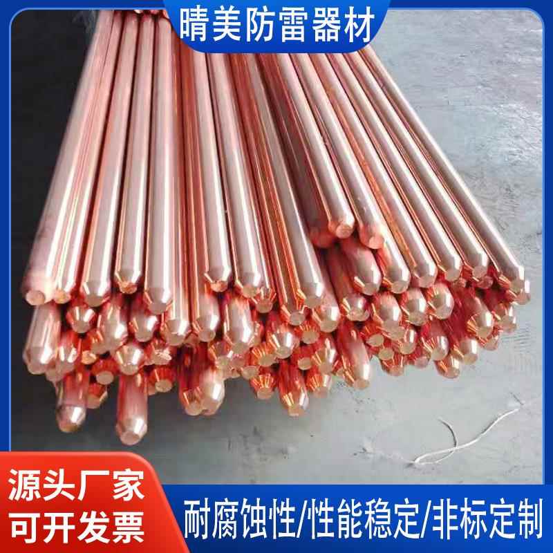 电力铜包钢接地棒接地线 线接地针防雷器材接地装置镀铜圆钢离子