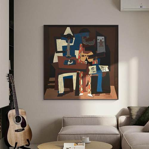 毕加索铝合金客厅装饰画艺术餐厅挂画高级感玄关装饰画卧室壁画