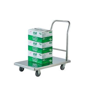 锈钢平板车手推车搬不运车推货车静J055音拆推车拉装 货车小拖车