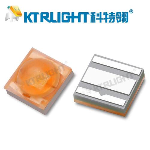 3535透镜粉紫色LED灯珠 3535带透镜1w3w粉紫灯珠 120度点粉大功率