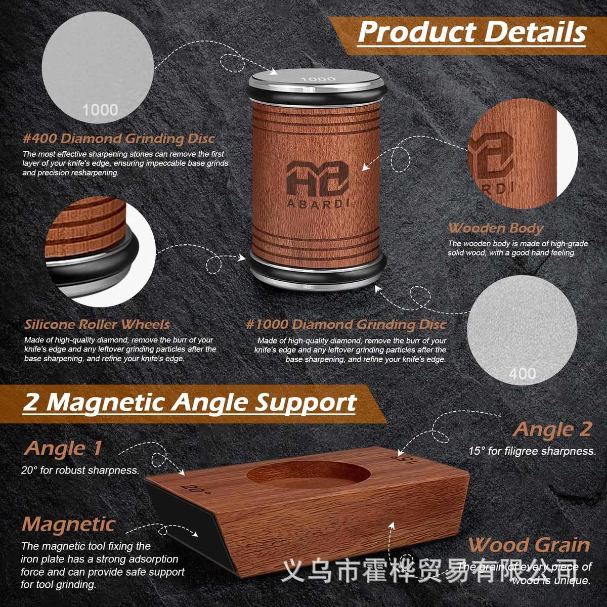 Rolling Knifesharpener滚轮磨刀器厨房快速滚筒磨刀器调角度滚轮