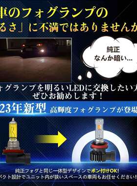 H8 9005 9006一体化 不带风扇 黄光 单色 3000K 汽车 LED 雾灯
