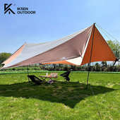 户外大天幕 防雨遮阳篷野餐六角摆摊停车幕布 野营帐篷露营凉棚