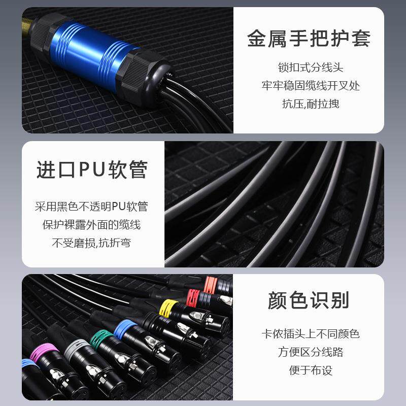 甬威2/4/8/12路卡农线多芯多通道卡侬公对母音频线舞台灯光信号线