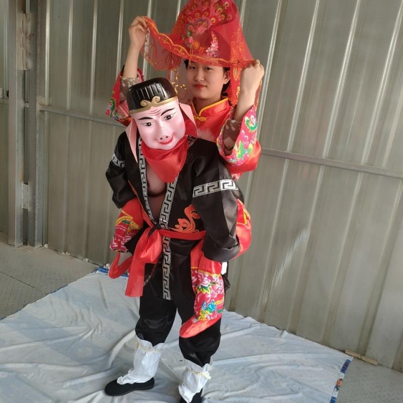 八戒背妇出道具婆老媳汉背妻张公背张民间社685火表演道演具
