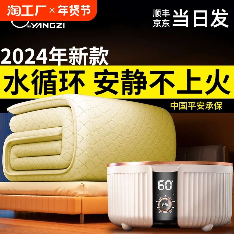 扬子2024新款水循环电热水暖毯双控加热宿舍水电褥子单人双人家用