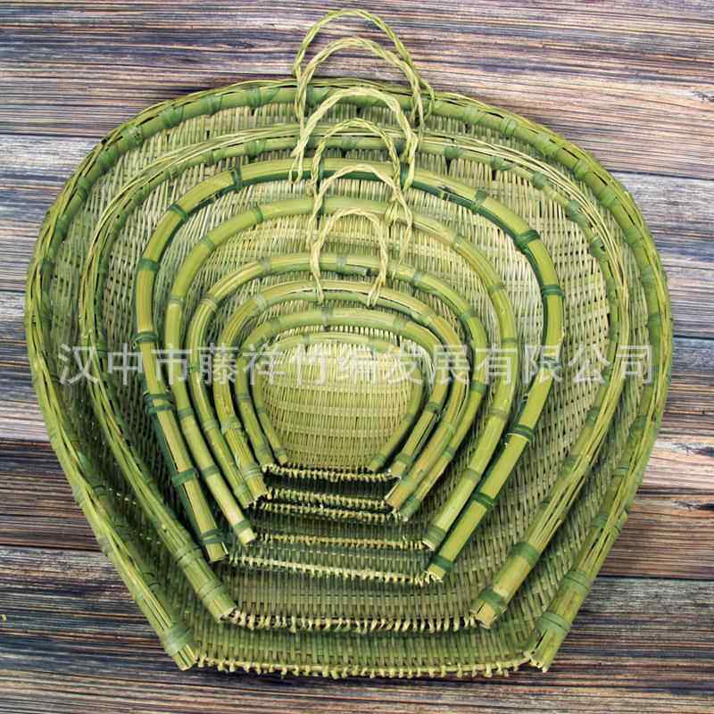 竹编簸箕家用竹筲箕竹筛农家淘米洗菜沥饭晾晒收纳篮子火锅店饭店