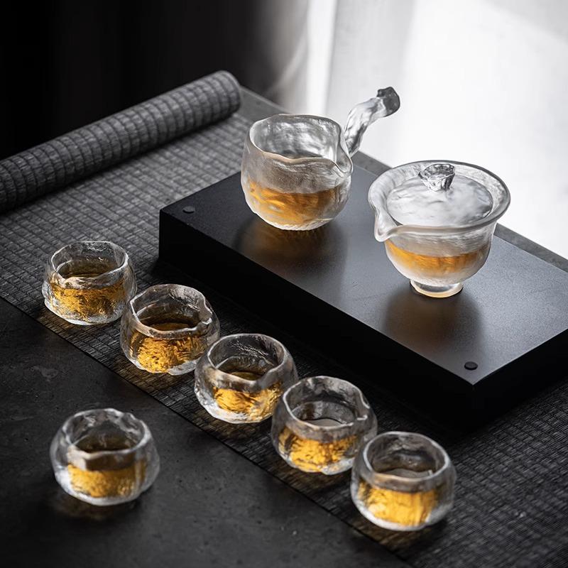 冰冻烧琉璃杯套装礼盒功夫茶具茶杯高端茶道家用会客整套茶具送礼