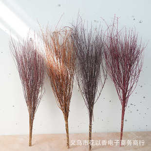 室内家居橱窗装 天然插花森系自然垞寂风格 干花软装 饰树枝 雪草