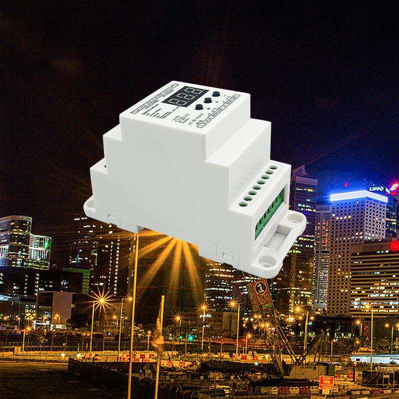 DMX512继电器开关解码器 DMX继电器控制器DC输入带导轨 导轨式DMX
